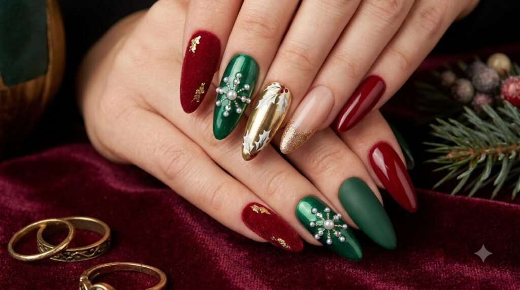 Elegant Christmas Nails