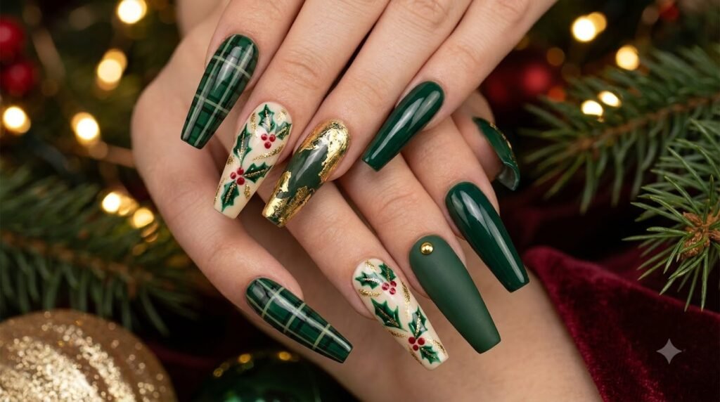 Christmas Green Nails